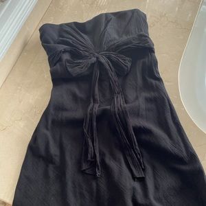 White House Black Market Strapless Black Dress